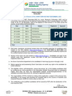 Public Notice Declaration of Scores of The Joint Csir Ugc Net December 2023