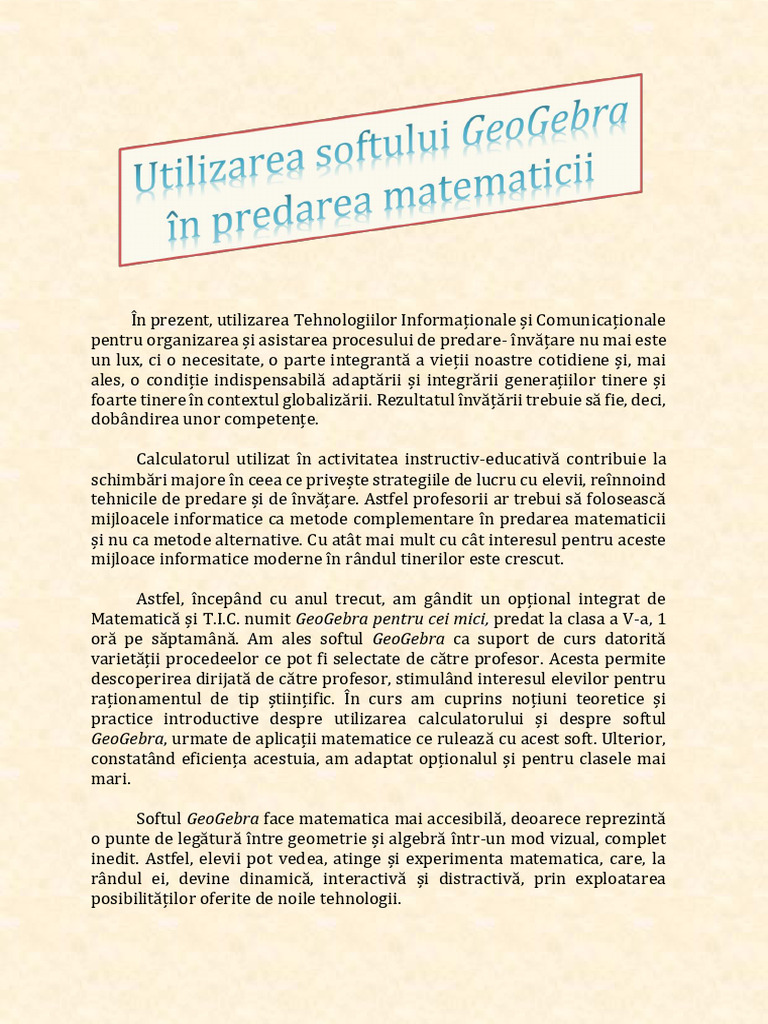 Geogebra | PDF