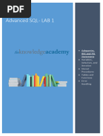 Advanced SQL - LAB 1