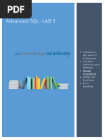 Advanced SQL - LAB 3