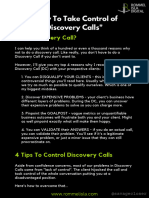 How To Take Control of Discovery Calls