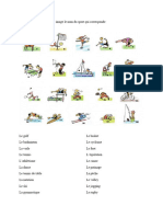 Écrivez Sous Chaque Image Le Nom Du Sport Qui Corresponde