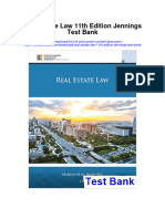 Real Estate Law 11Th Edition Jennings Test Bank Full Chapter PDF