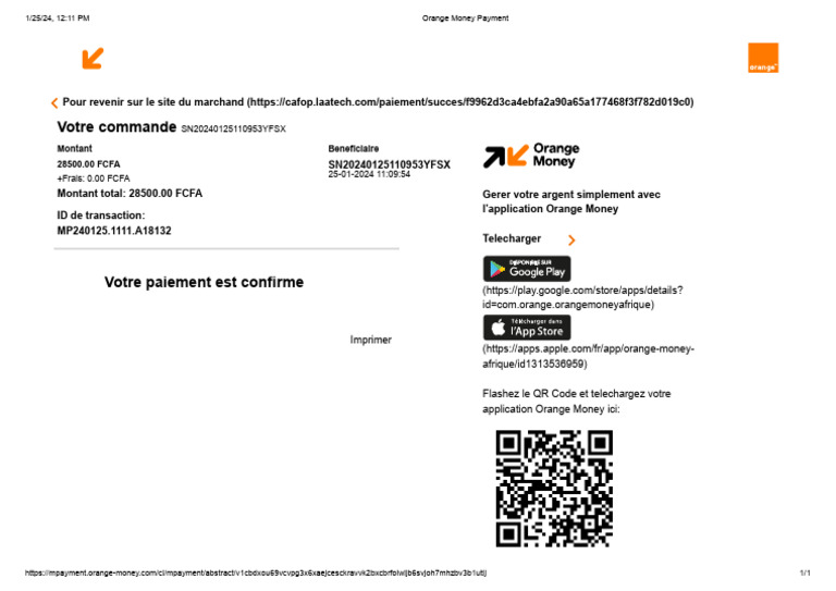 Gérer vos paiements avec Orange Money | PDF