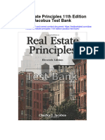 Real Estate Principles 11Th Edition Jacobus Test Bank Full Chapter PDF