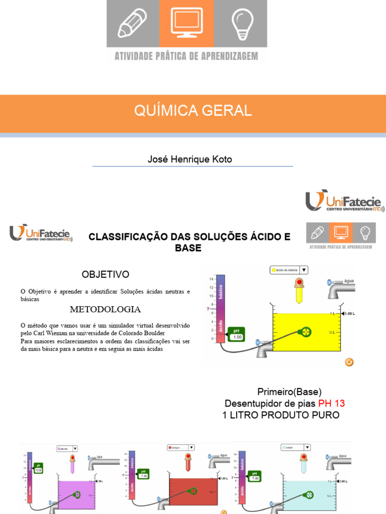 Trabalho de Quimica Pronto | PDF | Ph | Núcleo atômico