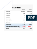 Personal Balance Sheet