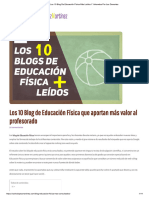 Los 10 Blog de Educación Física Más Leídos Y Valorados Por Los Docentes