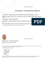 Impuesto A Las Transacciones Financieras - ITF, Bancarización y Medios de Pago