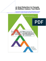 Recruitment and Selection in Canada Canadian 6Th Edition Catano Test Bank Full Chapter PDF