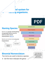 Binomial System For Naming Organisms (A3.1.3)