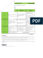 A2 Writing Rubric