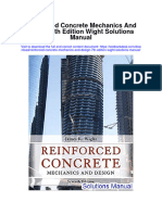 Reinforced Concrete Mechanics and Design 7Th Edition Wight Solutions Manual Full Chapter PDF