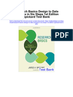 Research Basics Design To Data Analysis in Six Steps 1St Edition Spickard Test Bank Full Chapter PDF