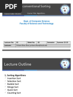 Lecture 2 Insertion, Selection, Bubble Sort Algorithms