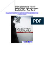 Ebook Development Economics Theory Empirical Research and Policy Analysis 1St Edition Schaffner Test Bank Full Chapter PDF