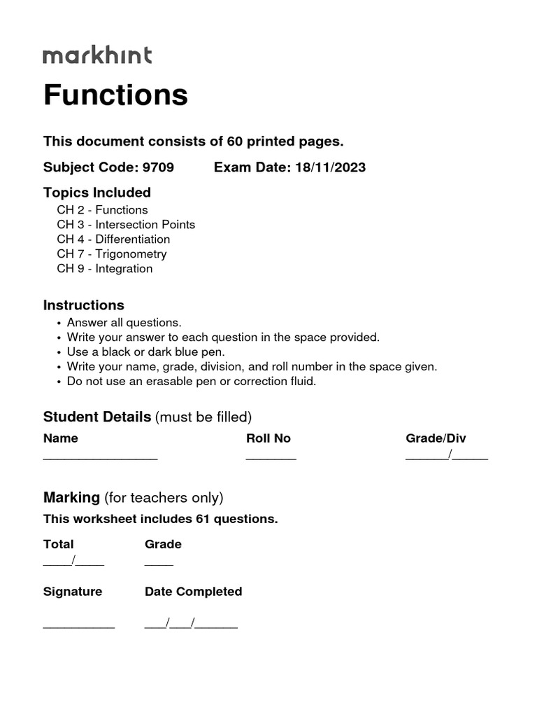Functions | PDF