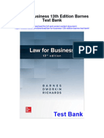 Law For Business 13Th Edition Barnes Test Bank Full Chapter PDF