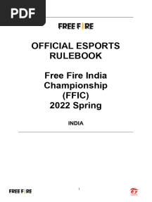 Official Free Fire India Championship 2022 Spring Rulebook