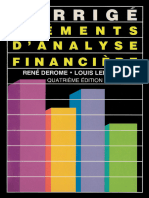 René Derome, Louis Lefebvre - Éléments D'analyse Financière - Corrigé-CEC (1989)