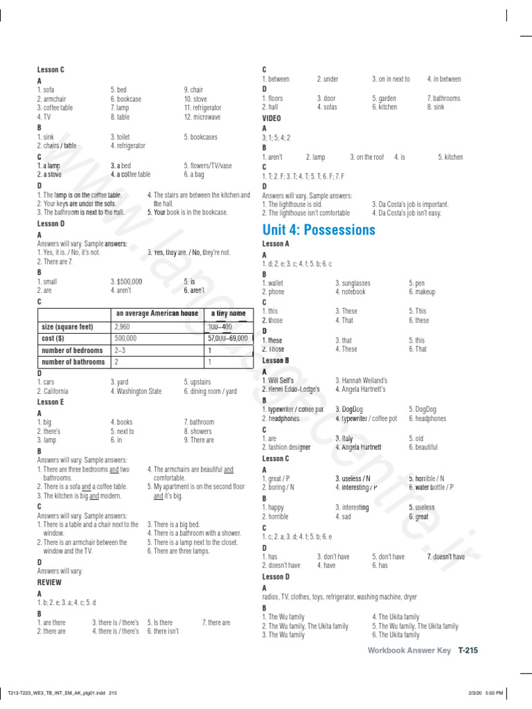 World English Intro Workbook Answer Key (WWW - Languagecentre.ir) | PDF ...