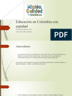 Educación en Colombia Con Equidad