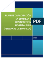 Plan de Capacitacion - Limpieza y Desinfección