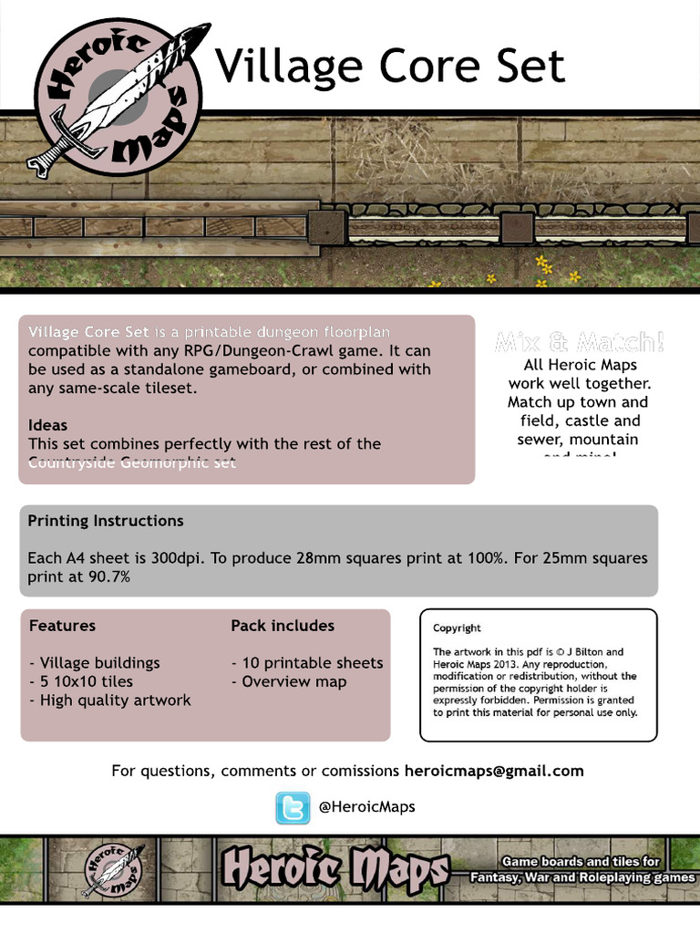 HeroicMaps Geomorph VillageCoreSet | PDF