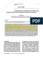 Talbot, 1990. A Review of The Palaeohydrological Interpretation of Carbon and Oxygen Isotopic Composition