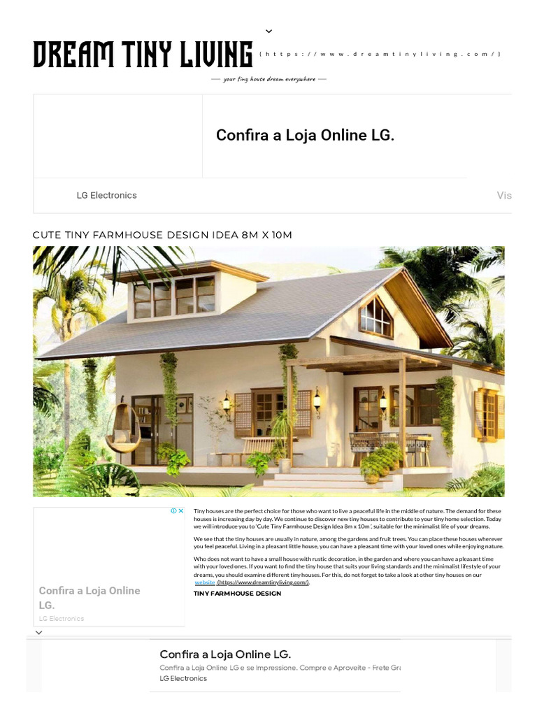 Cute Tiny Farmhouse Design Idea 8m X 10m Dream Tiny Living Pdf