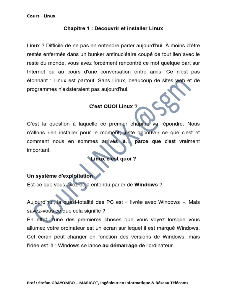 Introduction à Linux et ses Avantages | PDF | Distribution Linux | Linux