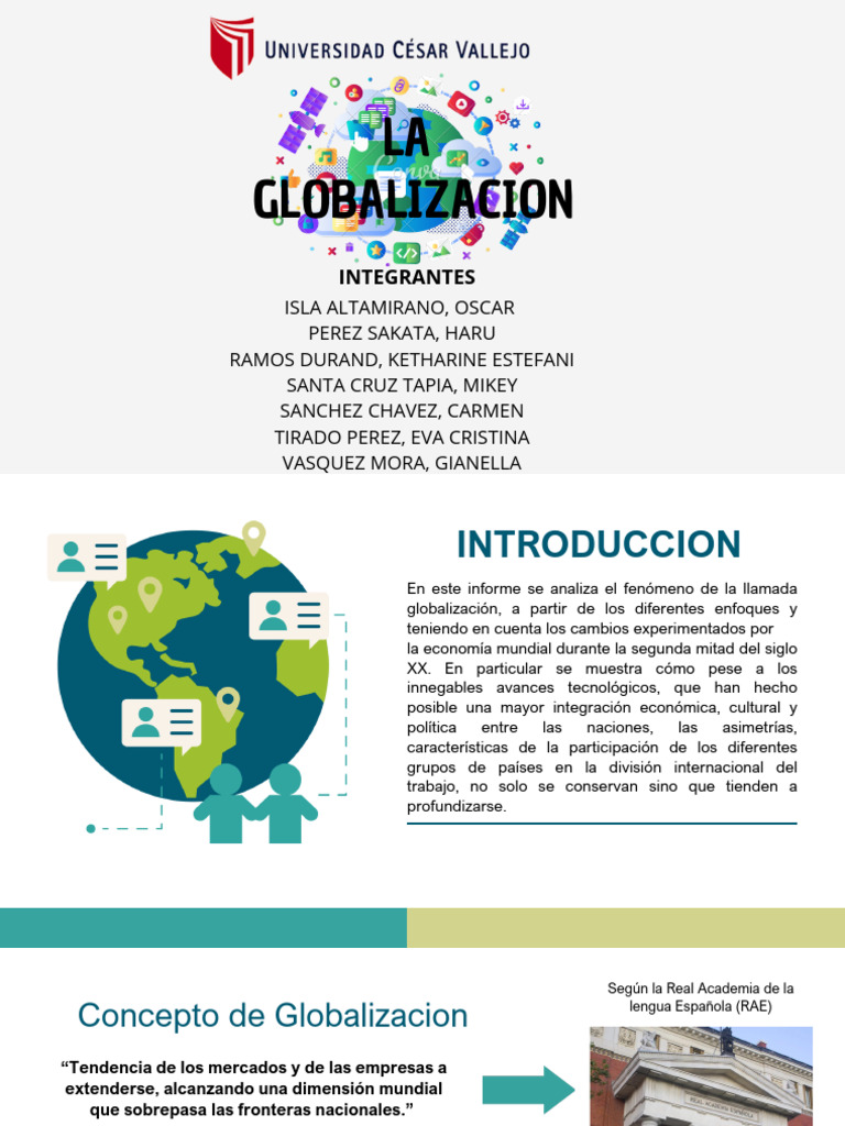 Presentación Globalización Económica Profesional Azul Verde Descargar