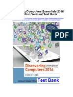 Ebook Discovering Computers Essentials 2016 1St Edition Vermaat Test Bank Full Chapter PDF