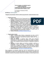 Programas de Prevenção Criminal No Brasil Que Promovem o Desenvolvimento Social