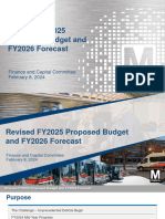 Metro Revised Budget and Forecast