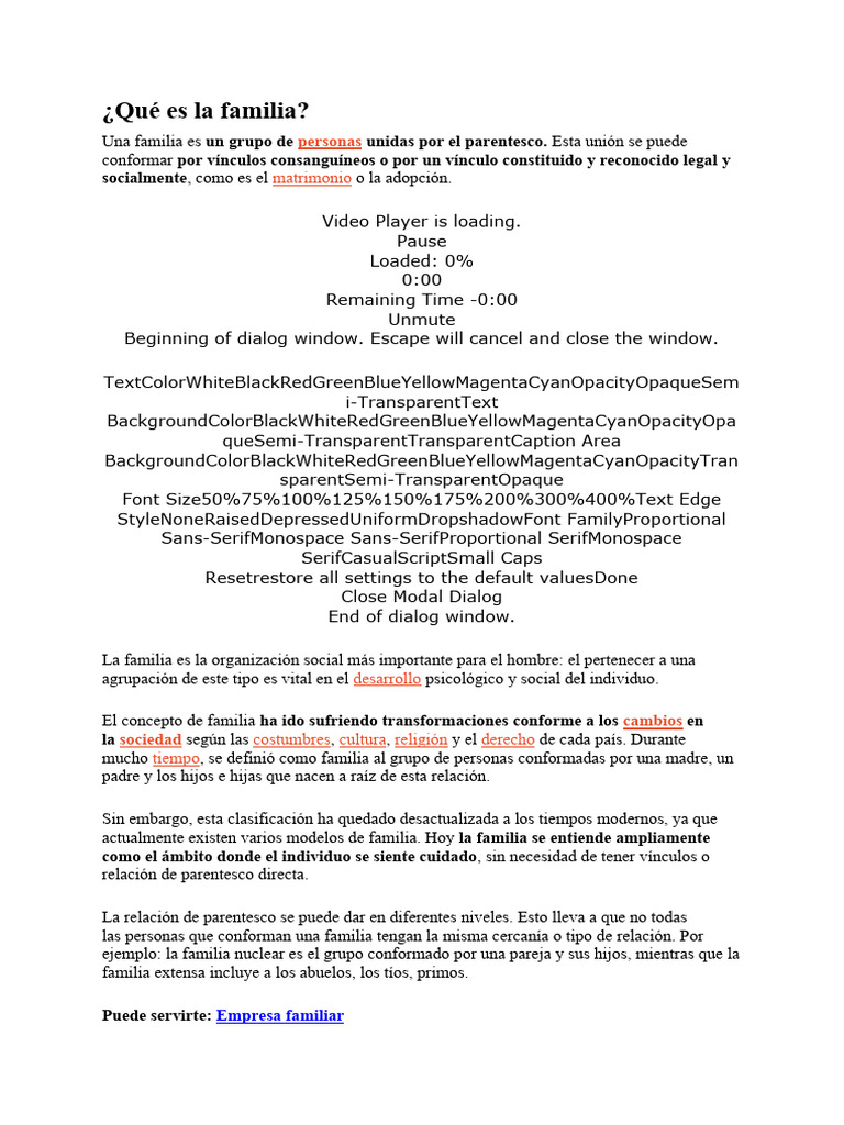 Tipos de familia y su concepto | PDF | Familia | Parentesco