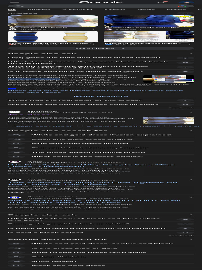 Blue and Black Dress Illusion - Google Search | PDF | Color | Vision