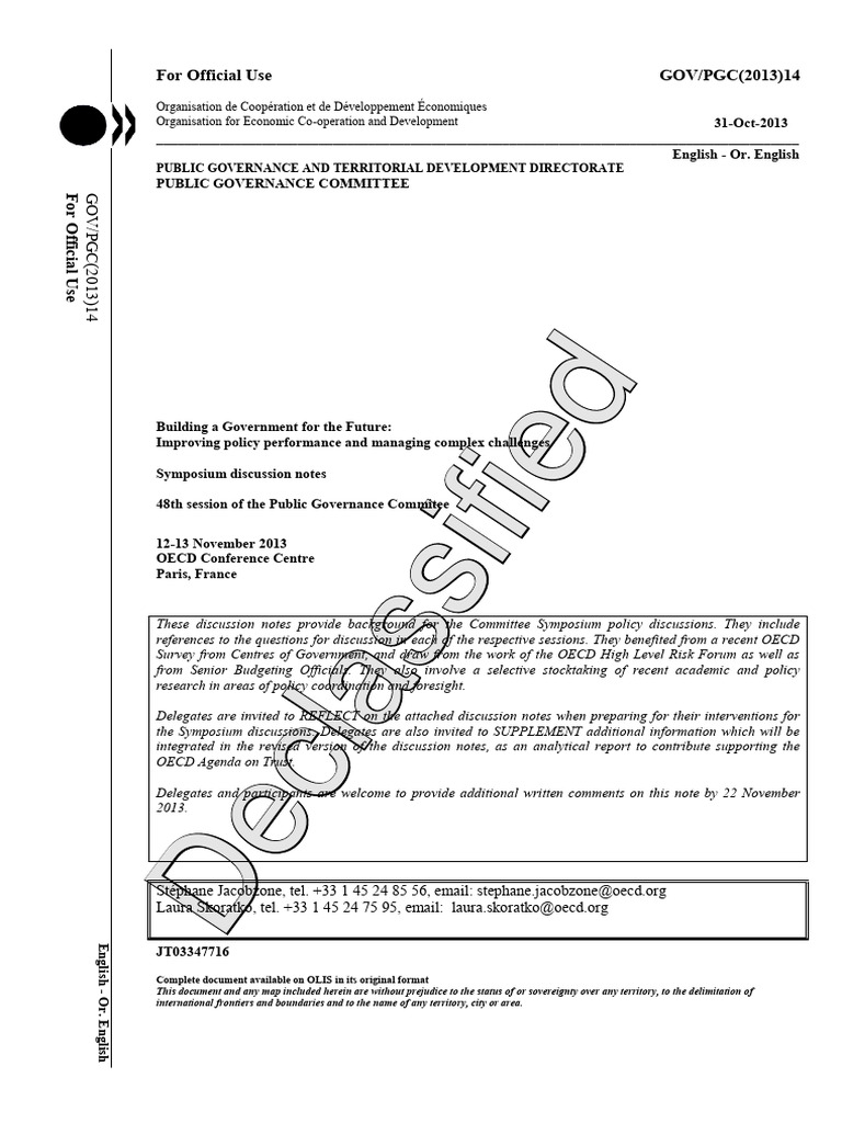 Building A Government For The Future Pdf Governance Policy