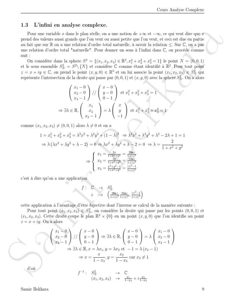 Infinis en Analyse Complexe | PDF | Mathématiques | Concepts mathématiques