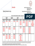 Common Examinations Schedule s2023