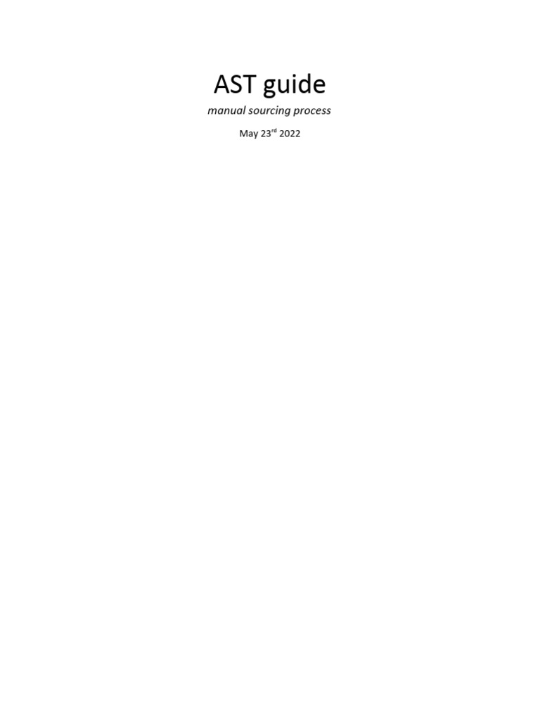 AST NPD Sourcing Process Guide | PDF