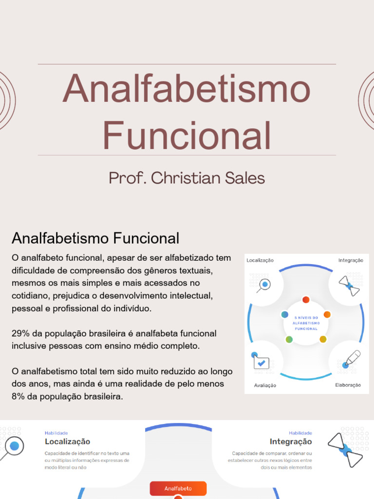 Analfabetismo Funcional Pdf Alfabetização