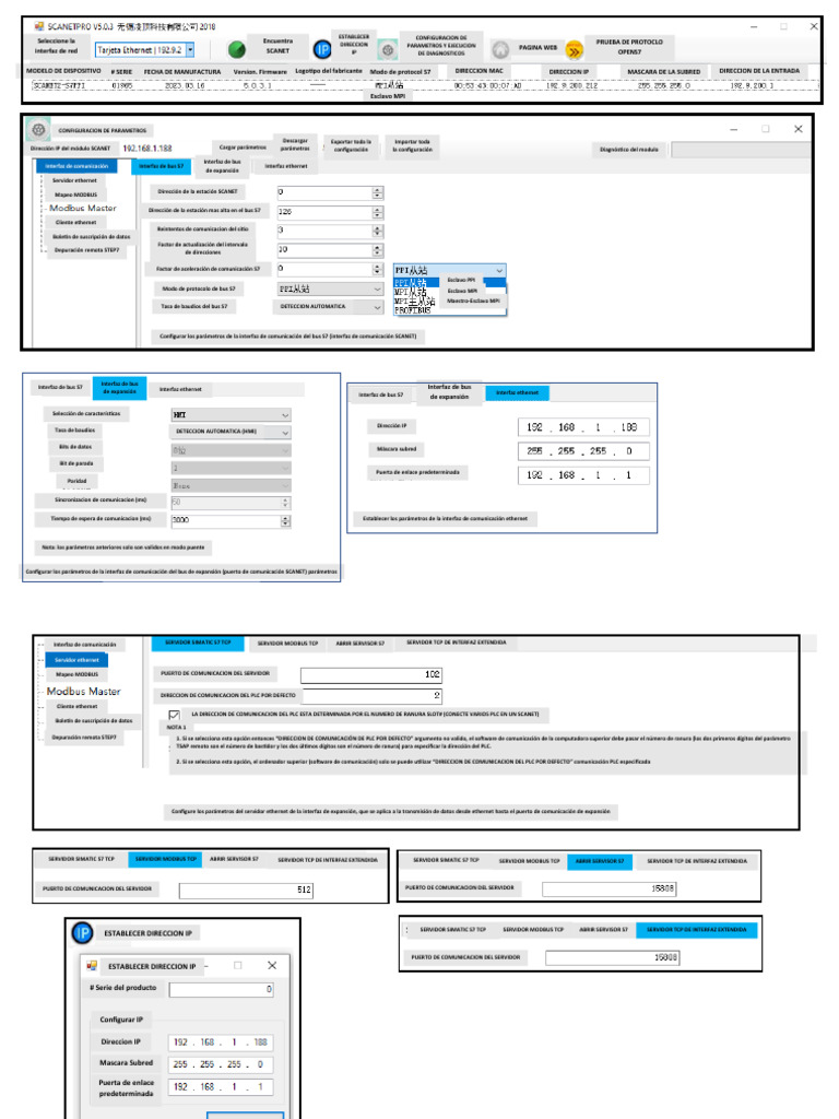 Configuración de SCANET y Protocolos S7 | PDF | Dirección IP ...