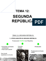 Presentación. TEMA 12 Segunda Republica