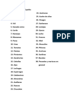 Alimetos Provenientes de España Y Nativos de Arequipa (Ciencias Sociales) (38 de España Y 50 Nativos de Arequipa) (Con 48 Lineas) (WORD) (2023)