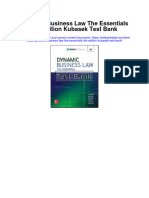 Ebook Dynamic Business Law The Essentials 4Th Edition Kubasek Test Bank Full Chapter PDF