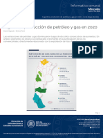 Argentina - Producción de Petróleo y Gas en 2020