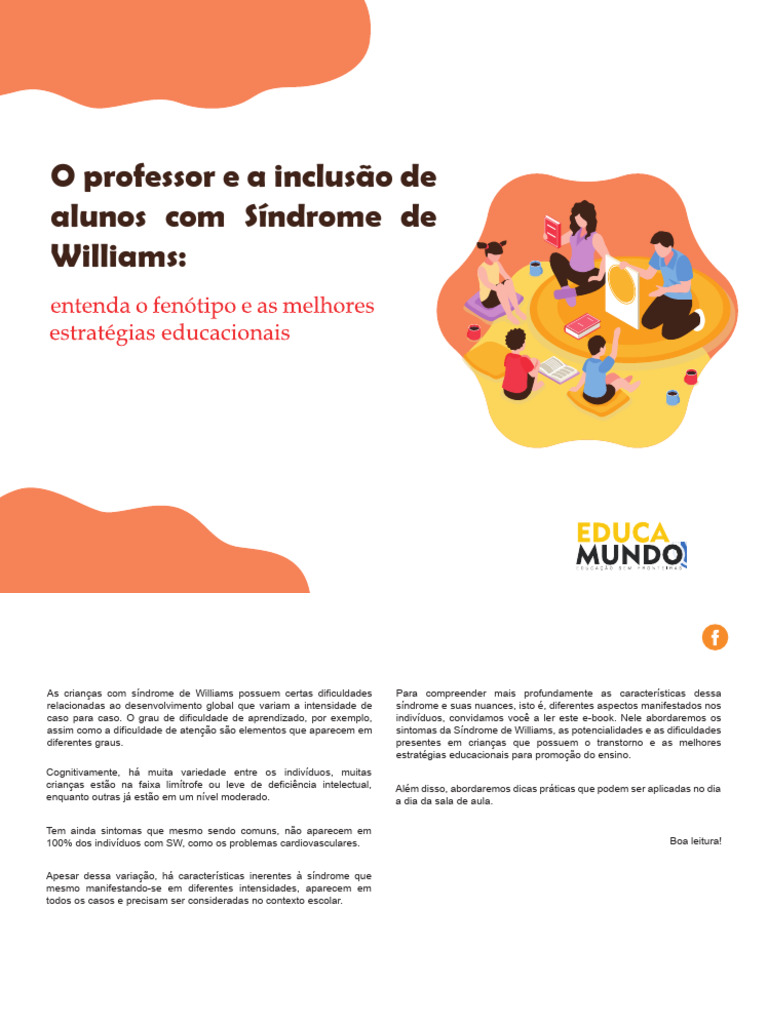 Inclusão de Alunos com Síndrome de Williams | PDF | Aprendizado | Ansiedade