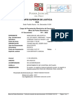 ICA Corte Superior de Justicia: Cargo de Presentación Electrónica de Documento (Mesa de Partes Electrónica) 911