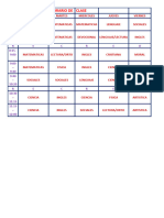 Horario de Clases 22